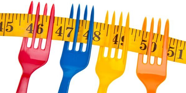centímetro en garfos simboliza a perda de peso na dieta Dukan